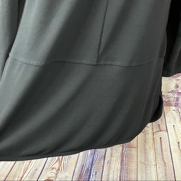 Lauren Ralph Lauren Black Keyhole Neck Cold Shoulder Tunic Blouse NWOT - Picture 7 of 9